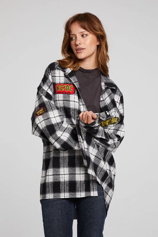 AC/DC High Voltage Flannel Button Down