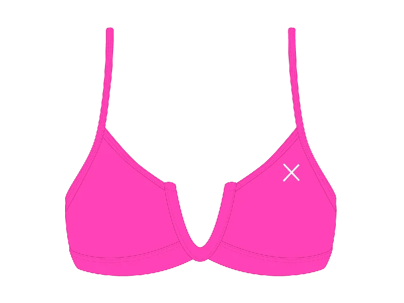 Hot Pink V-Cut Top