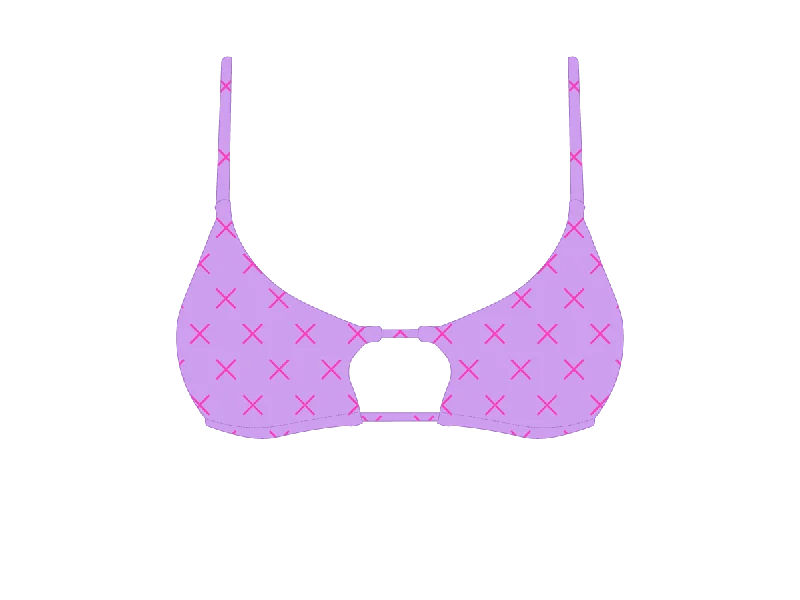 Lilac Logo Print Loop Top