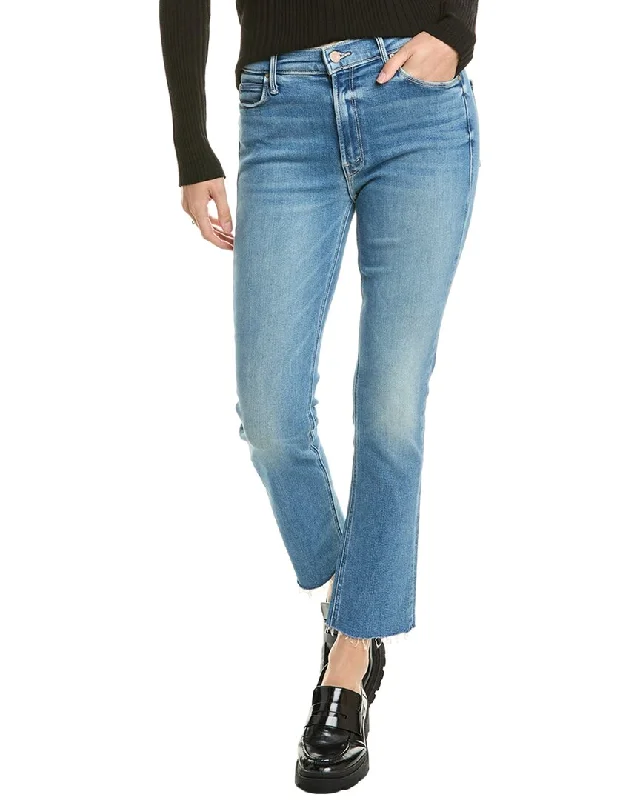 MOTHER Denim Mid-Rise Dazzler Riding The Cliffside Ankle Fray Jean