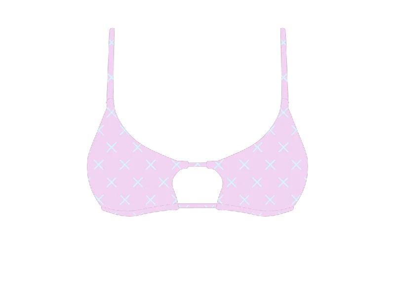 Pink Logo Print Loop Top