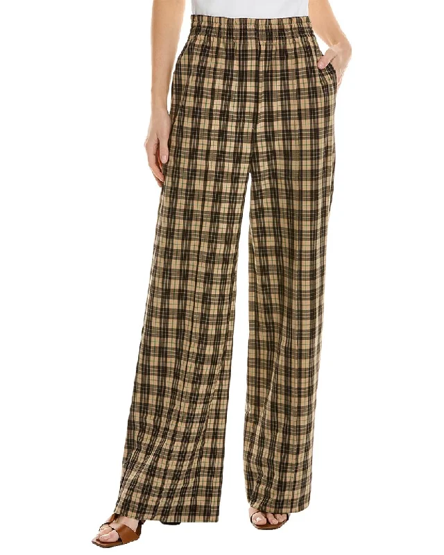 SEA NY Mikaela Plaid Wool-Blend Pant