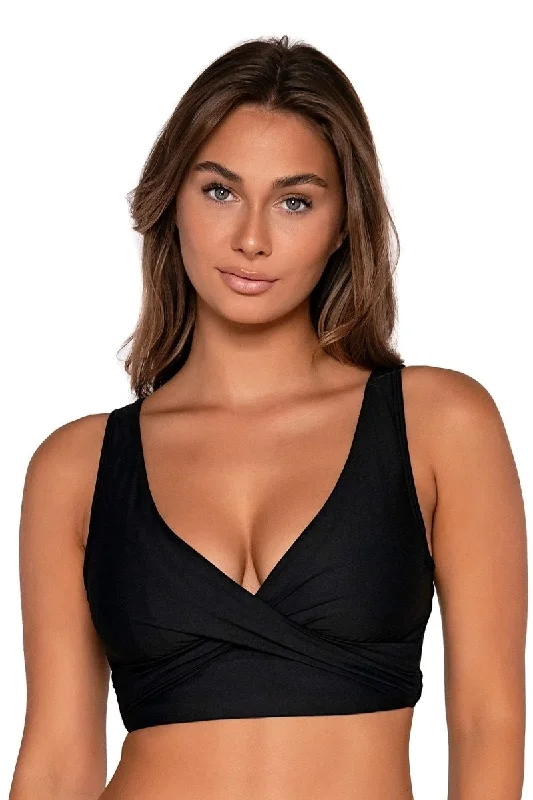 Elsie Bikini Swim Top Black- BLCK523