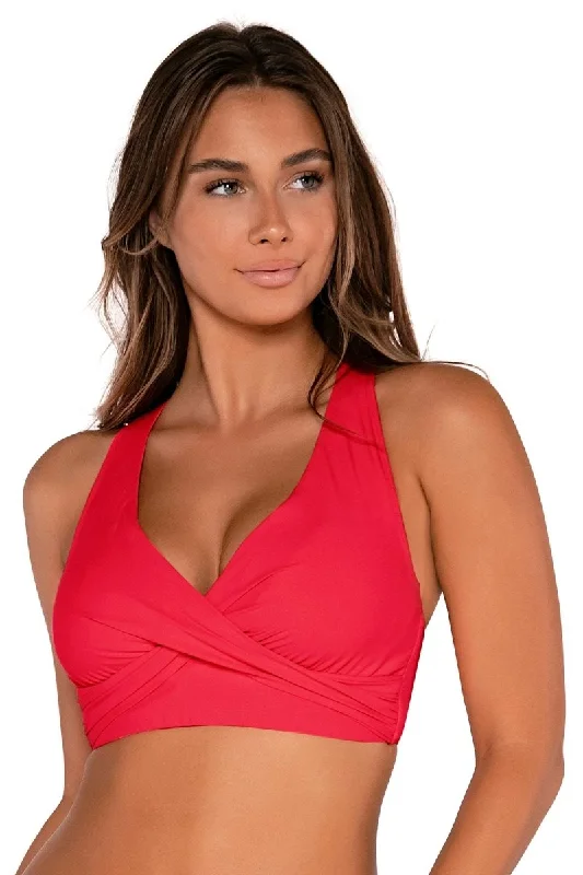 Elsie Bikini Swim Top Geranium- GERAN523