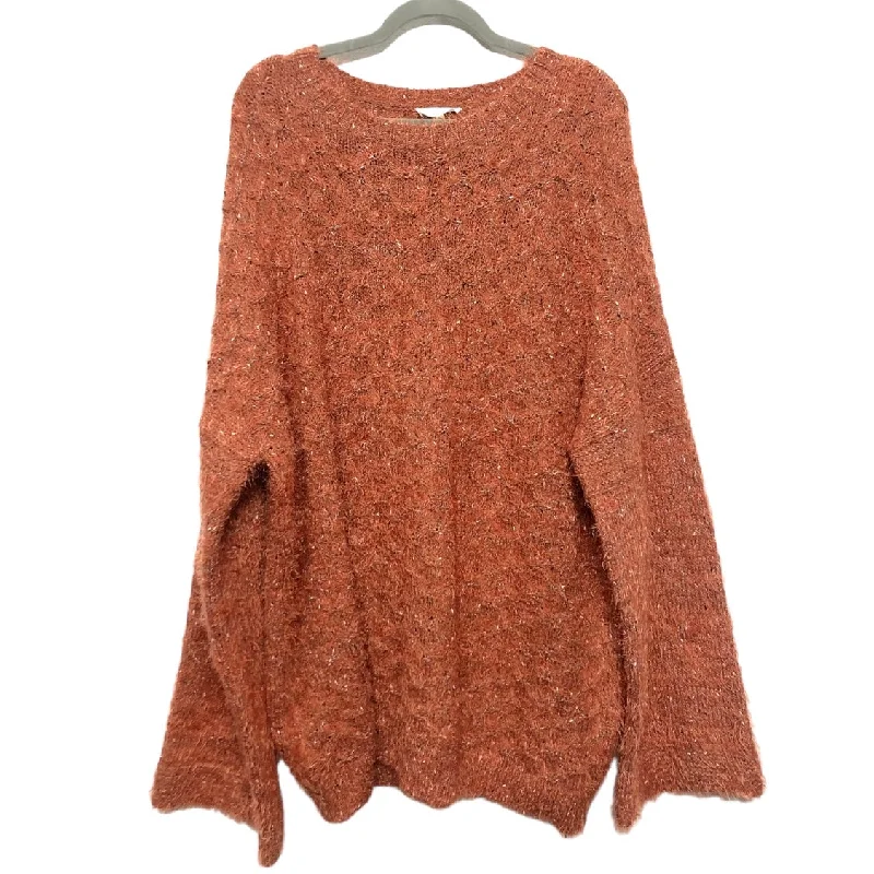 Sweater By Easel In Orange, Size: L