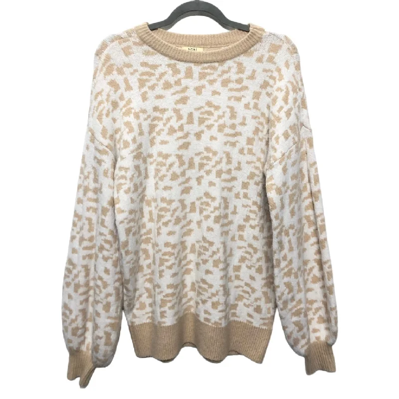 Sweater By Kori America In Brown & White, Size: S