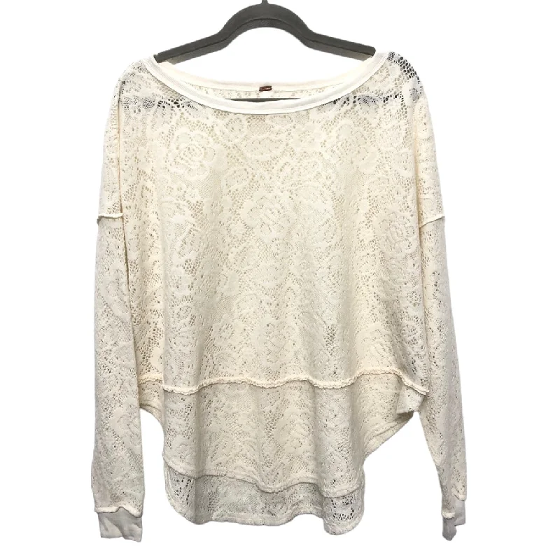 Top Long Sleeve By Free People In White, Size: S