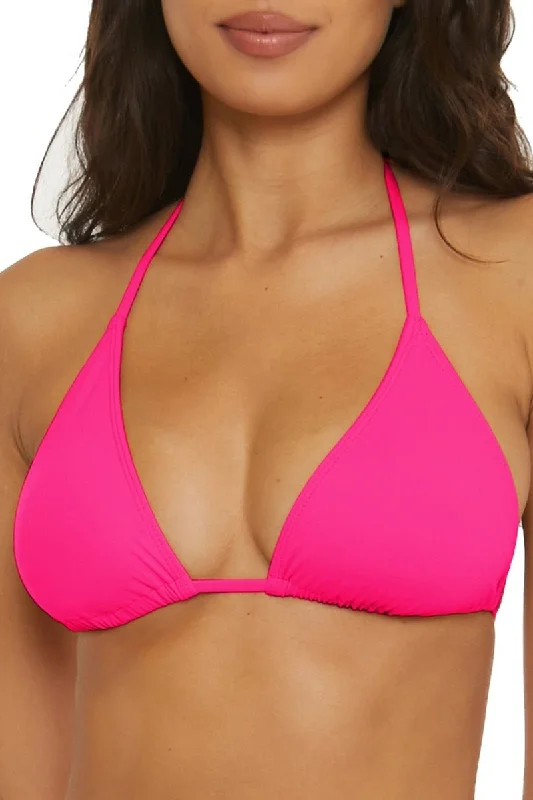 BCA Triangle String Bikini Top Hot Pink Taffy- 1613031