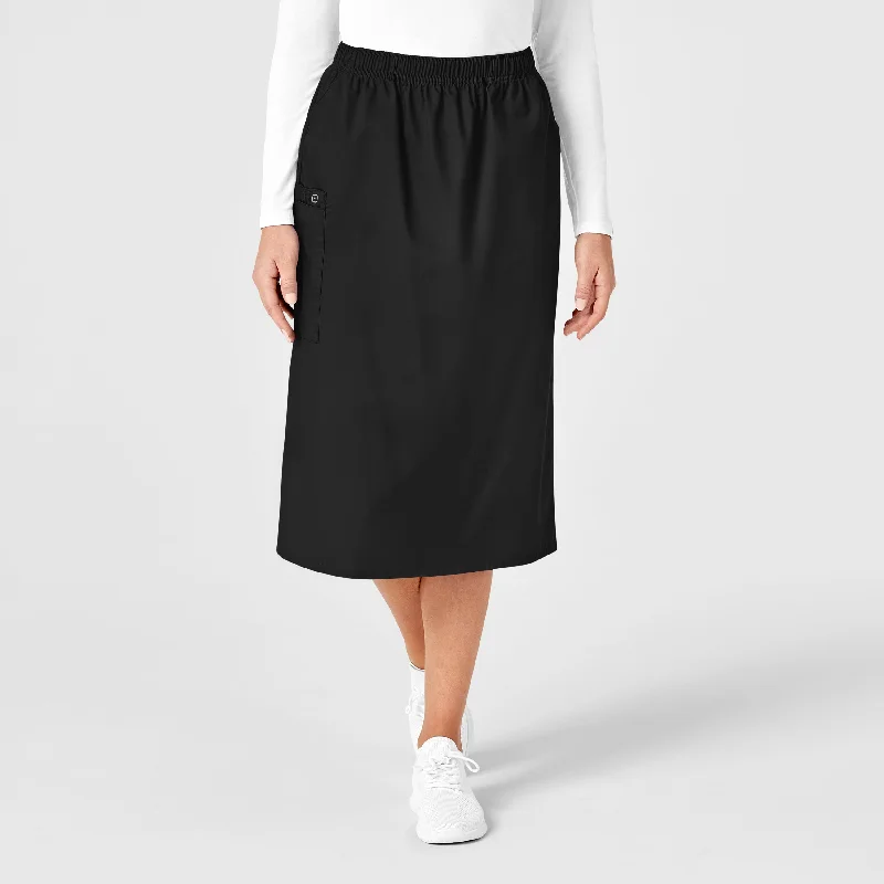 WonderWORK Women's Pull On Cargo Scrub Skirt - Black