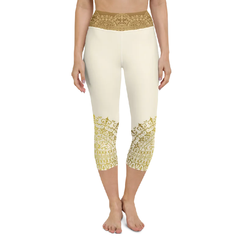 Divya High Waist Womens Yoga Capri Leggings