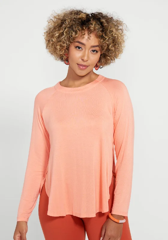 Essential Split Hem Long Sleeve (Pale Coral)