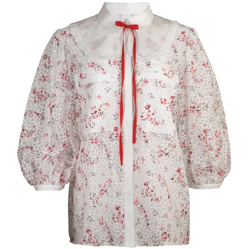 BLOUSE "FLORA" WITH DETACHABLE COLLAR