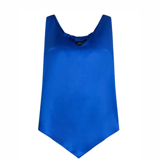 TANK TOP "ILAYDA" MADE FROM SATIN SILK WITH A DEEP V-NECK