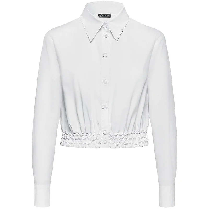 WHITE "IOANA" CROPPED BLOUSE