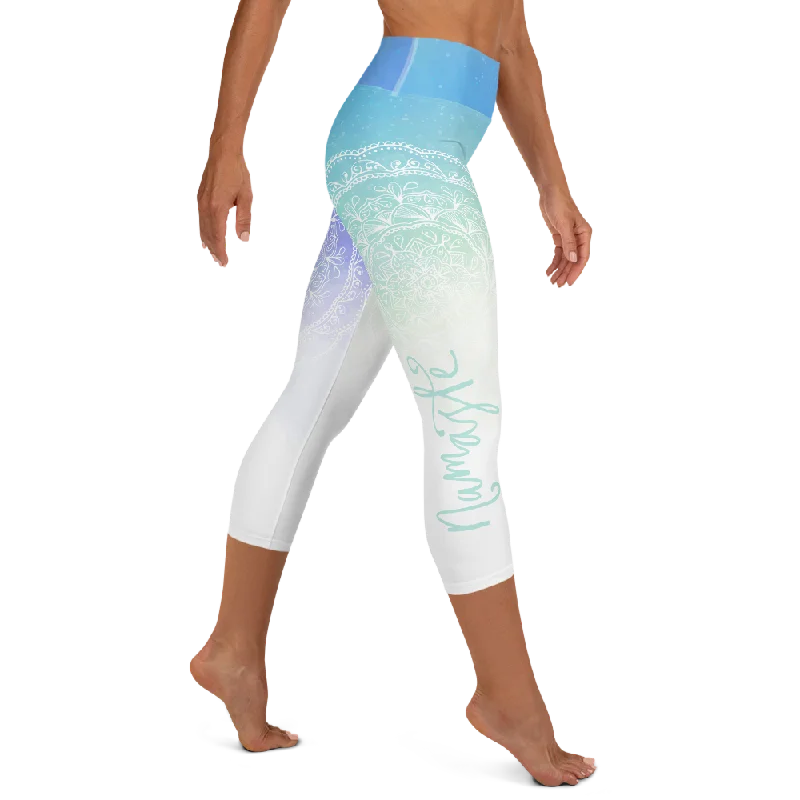 Namaste High Waist Womens Yoga Capri Leggings