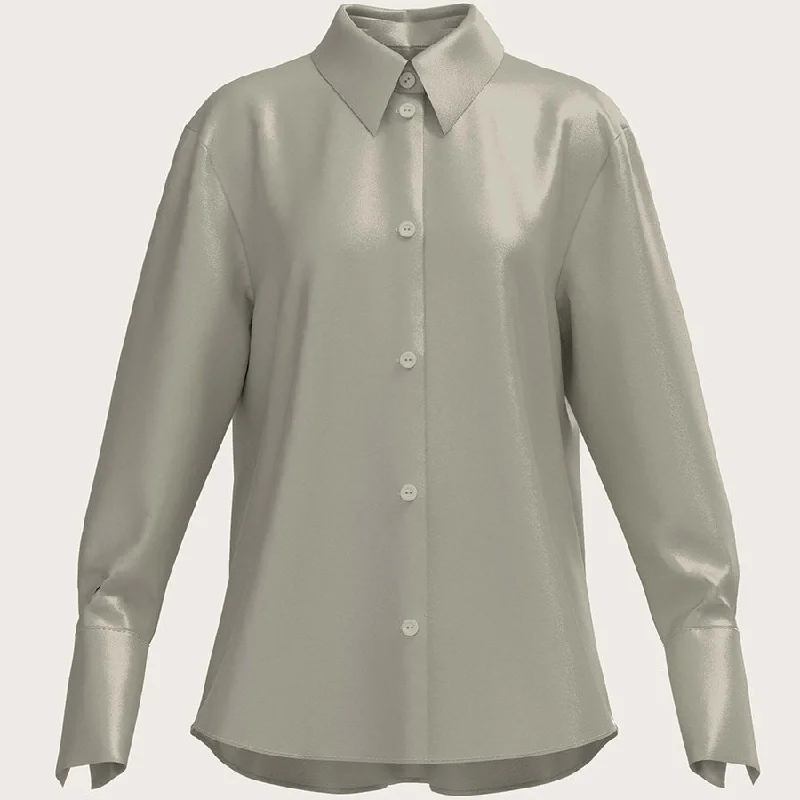 SILK DAY & NIGHT SHIRT "HAILEY" IN CHAMPAGNE