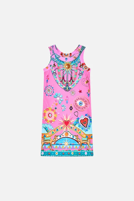 KIDS JERSEY TANK DRESS 4-10 RAINBOW ROADS