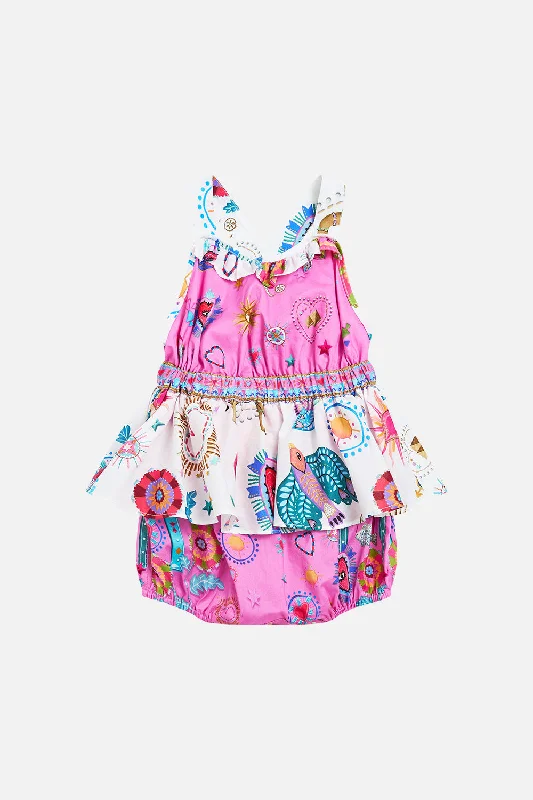 BABIES FRILL JUMP DRESS RAINBOW ROADS