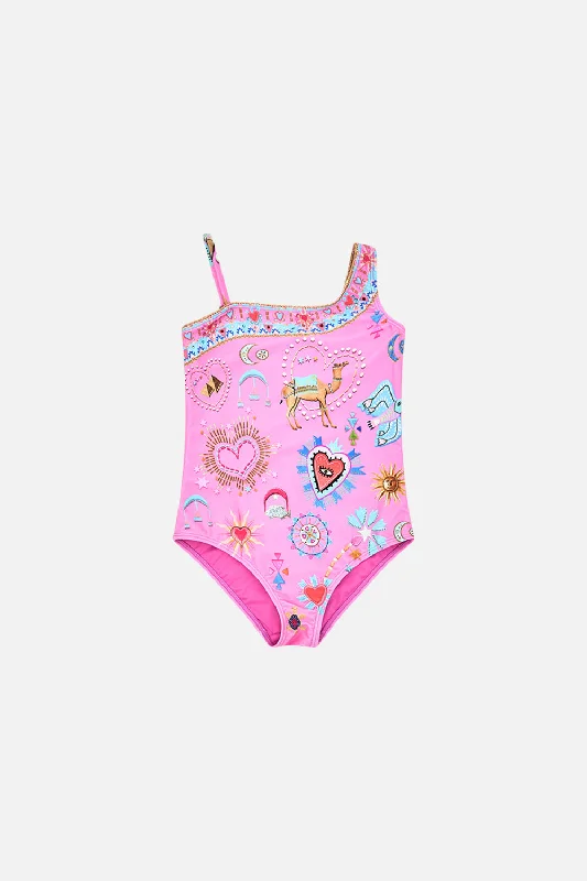 KIDS ONE SHOULDER ONE PIECE 4-10 RAINBOW ROADS