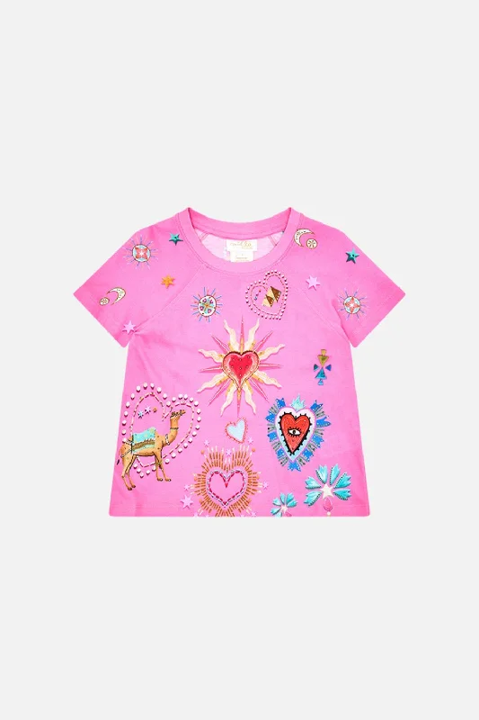 KIDS RAGLAN TEE 12-14 RAINBOW ROADS