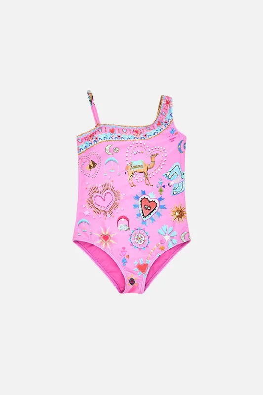 KIDS ONE SHOULDER ONE PIECE 12-14 RAINBOW ROADS