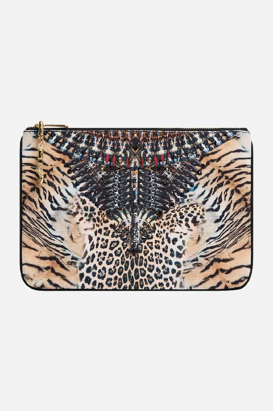 SMALL CANVAS CLUTCH JAGUAR