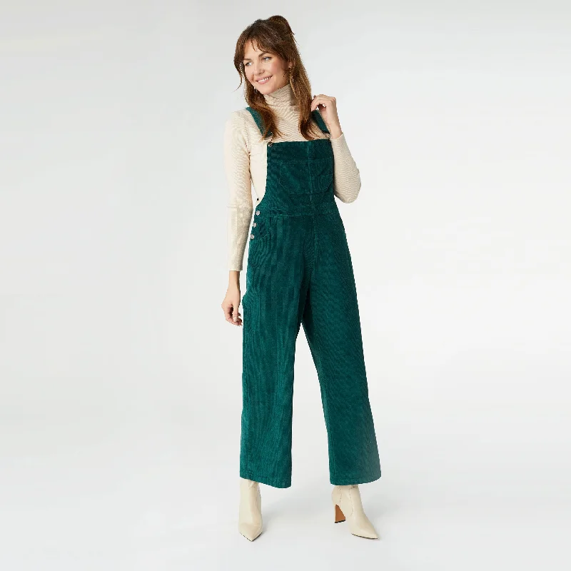 Fran Corduroy Overalls - Green