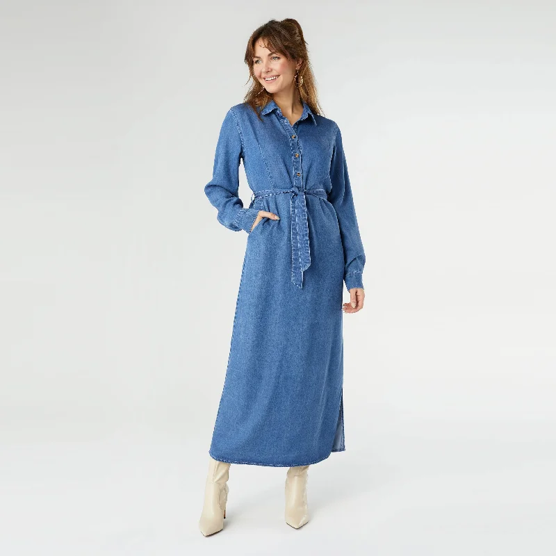 Tilly Denim Dress - Medium Denim