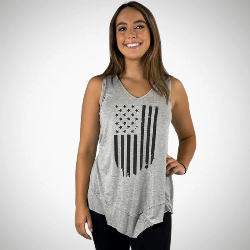 American Flag Sleeveless Tunic Made in USA