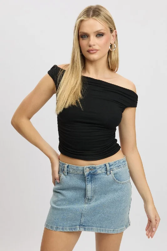 Black Off Shoulder Top