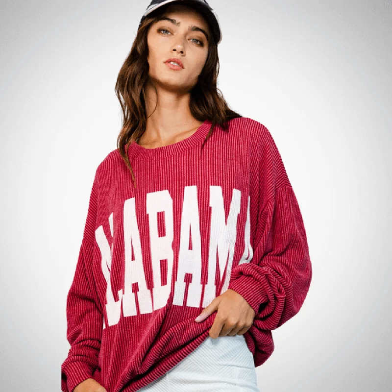 Graphic "ALABAMA" Oversized Sweatshirt Made in USA