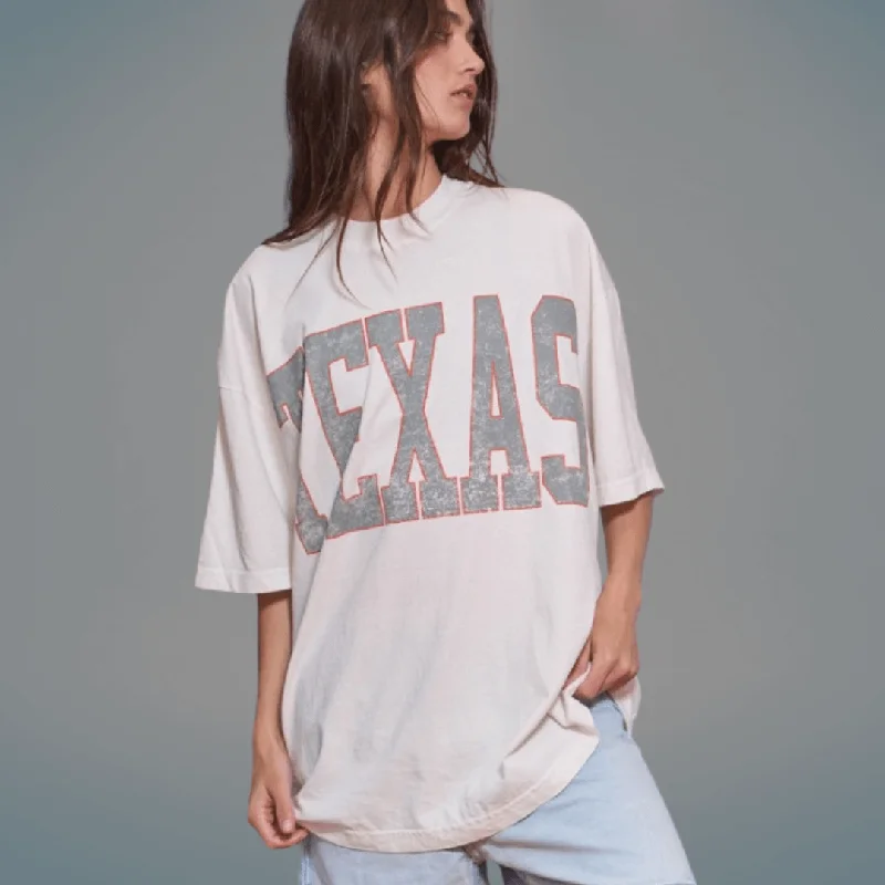 Texas Graphic Oversized Cotton T-Shirt Made in USA