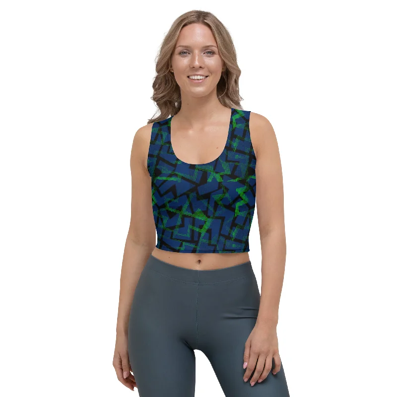 2023 Blue Green Crop Top