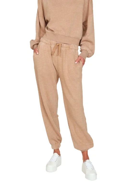 Vintage Havana Burnout High Waisted Jogger VH9900 Macaroon